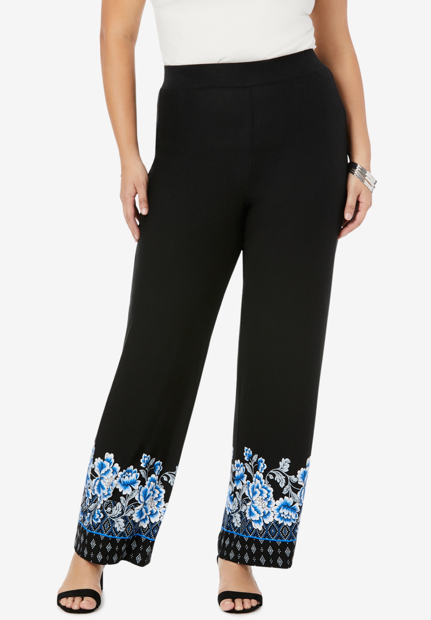Everyday Stretch Knit Palazzo Pant | Woman Within