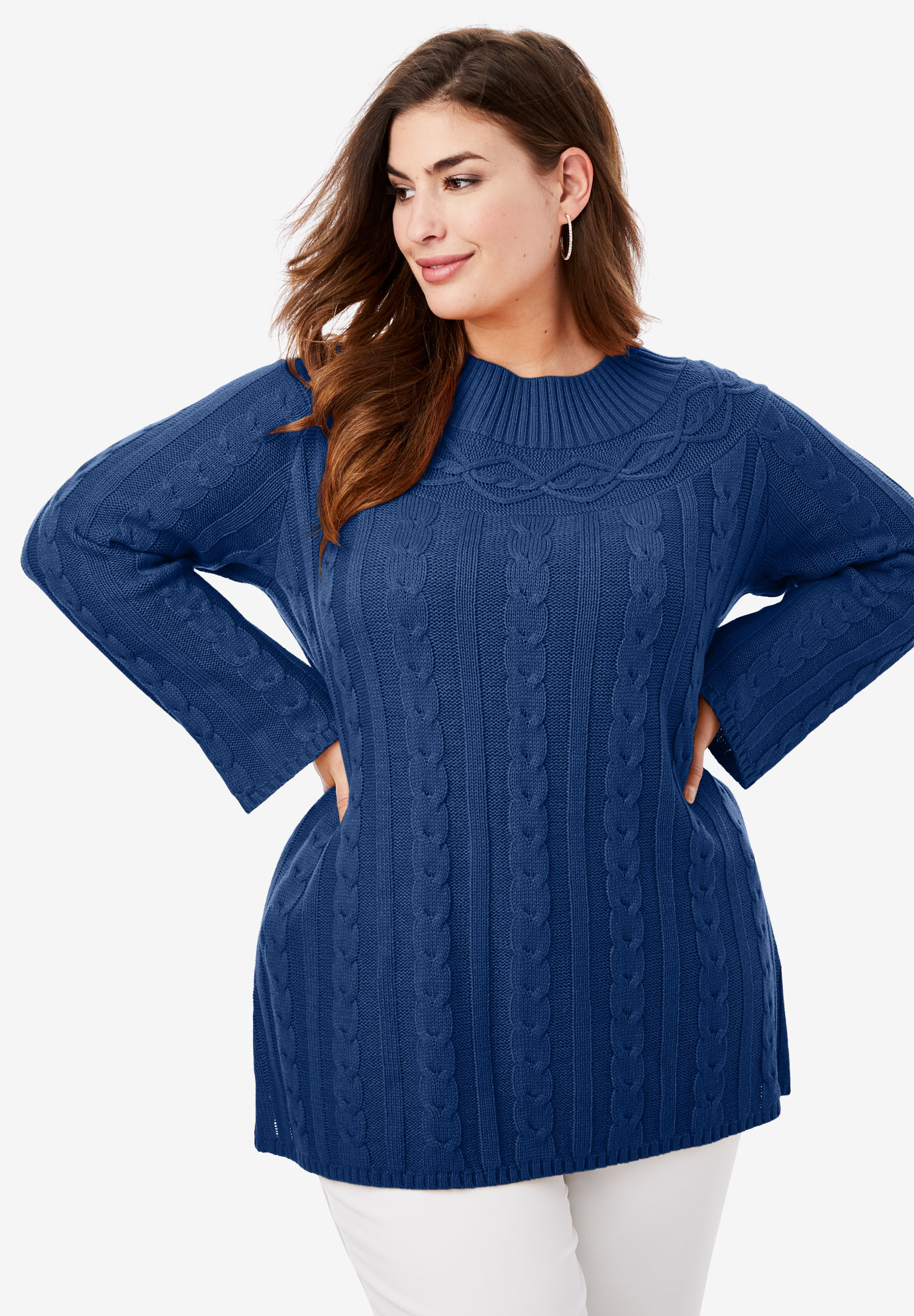 Cable Knit Tunic Woman Within