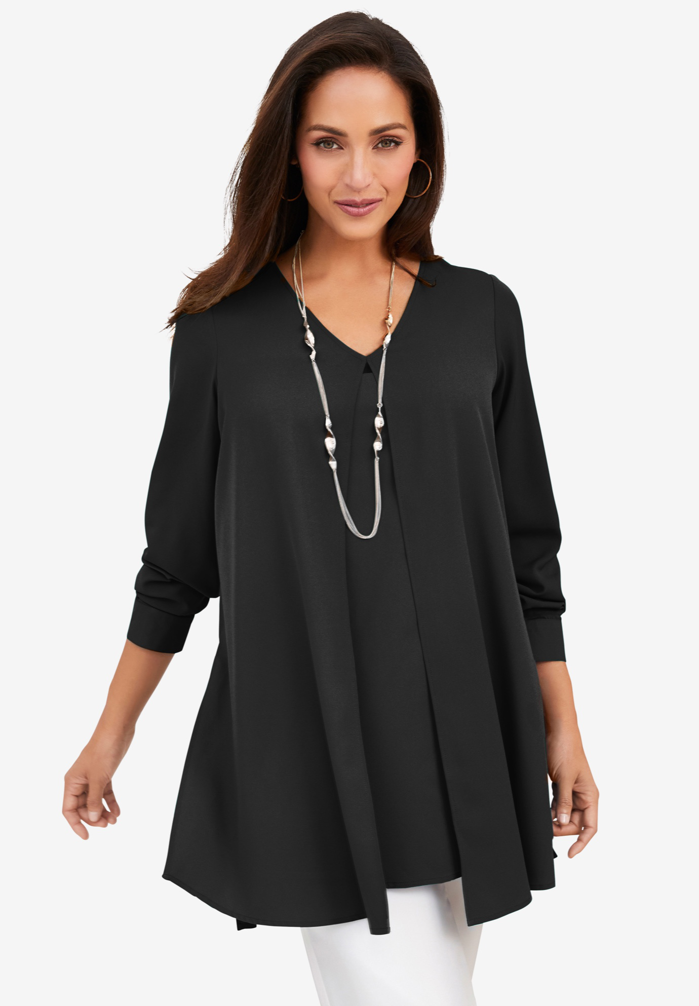 Flyaway V-Neck Tunic | Woman Within
