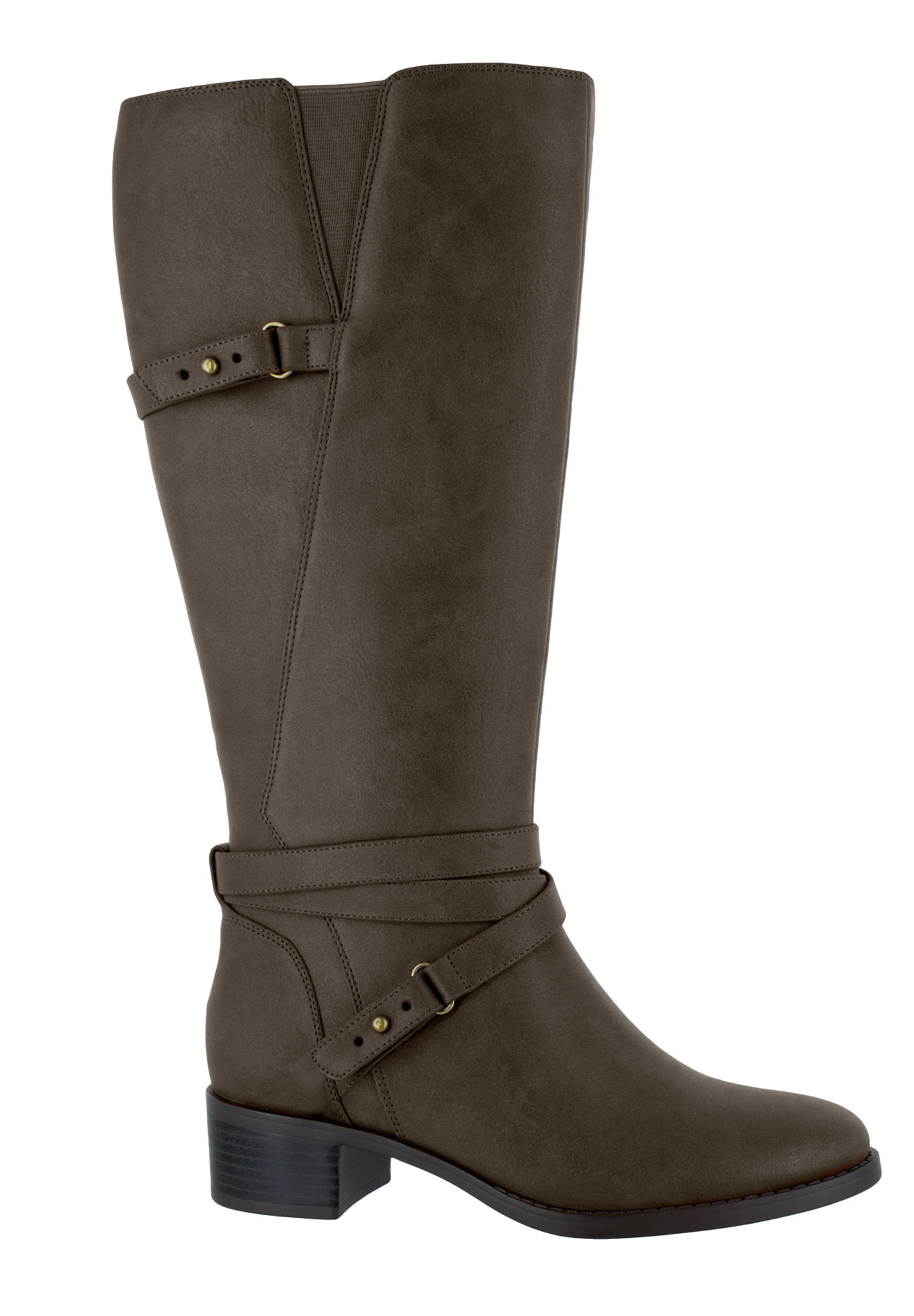 Clarita Plus Wide Calf Boots by Easy Street® Plus Size Mid Calf Boots