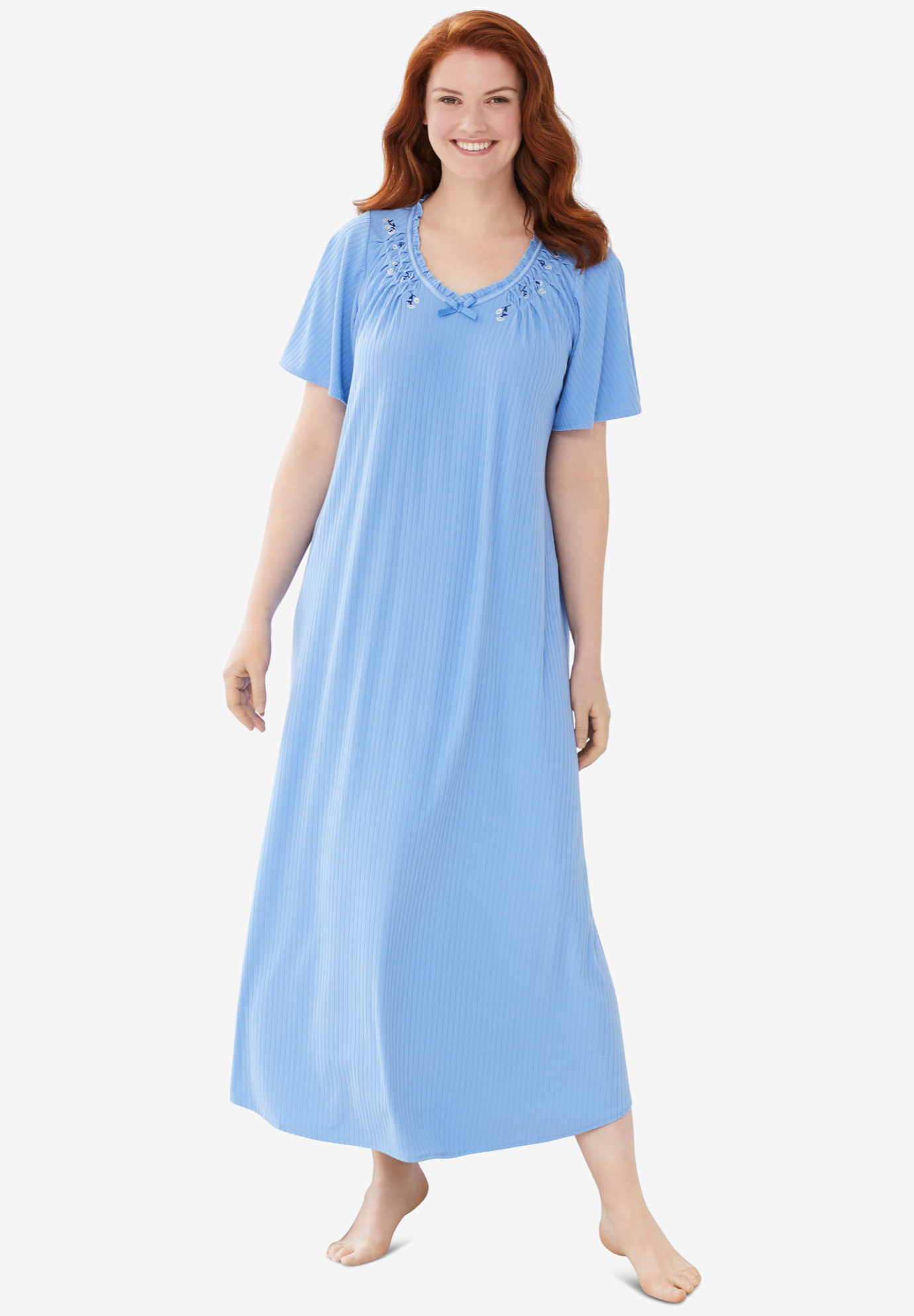 Rib Knit Long Nightgown Woman Within