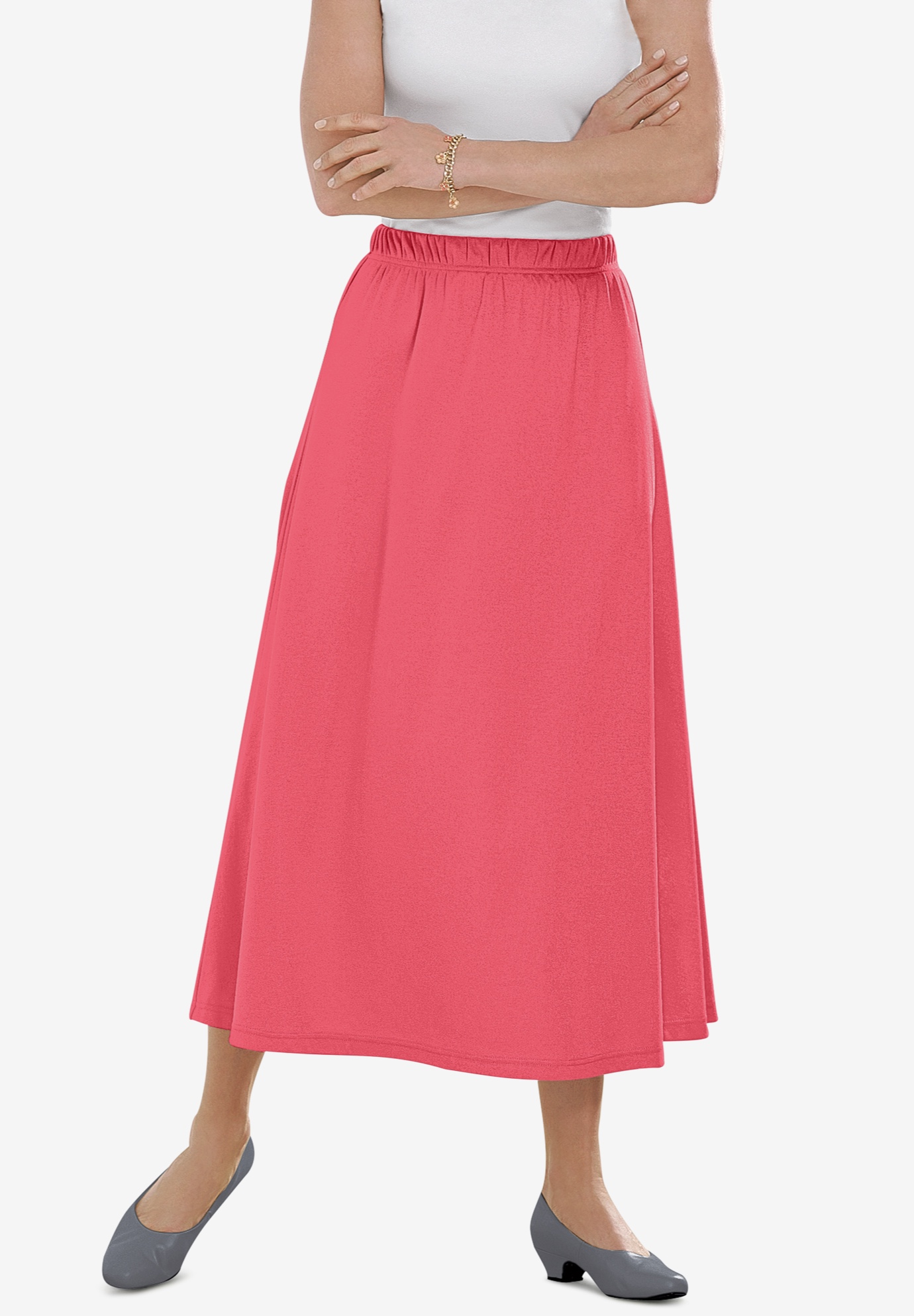 7-Day Knit A-Line Skirt| Plus Size Skirts | Woman Within