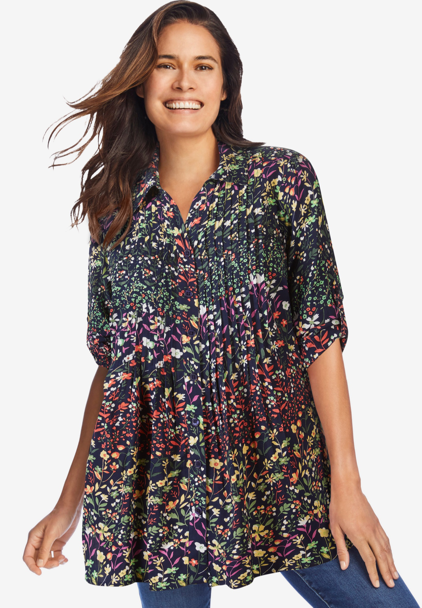 Pintucked Tunic Blouse | Woman Within