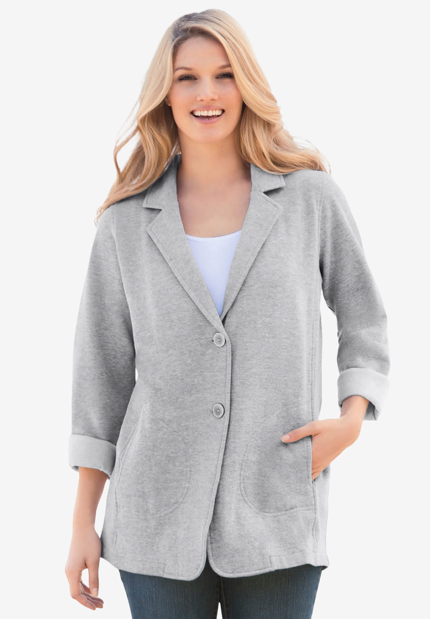 Knit Blazer Woman Within