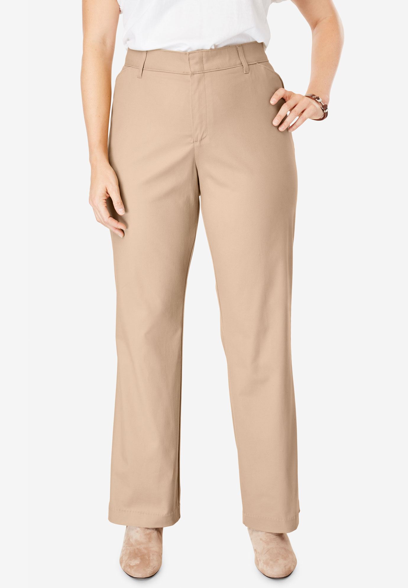 Relaxed Straight Leg Stretch Twill Pant by Dickies® | Woman Within
