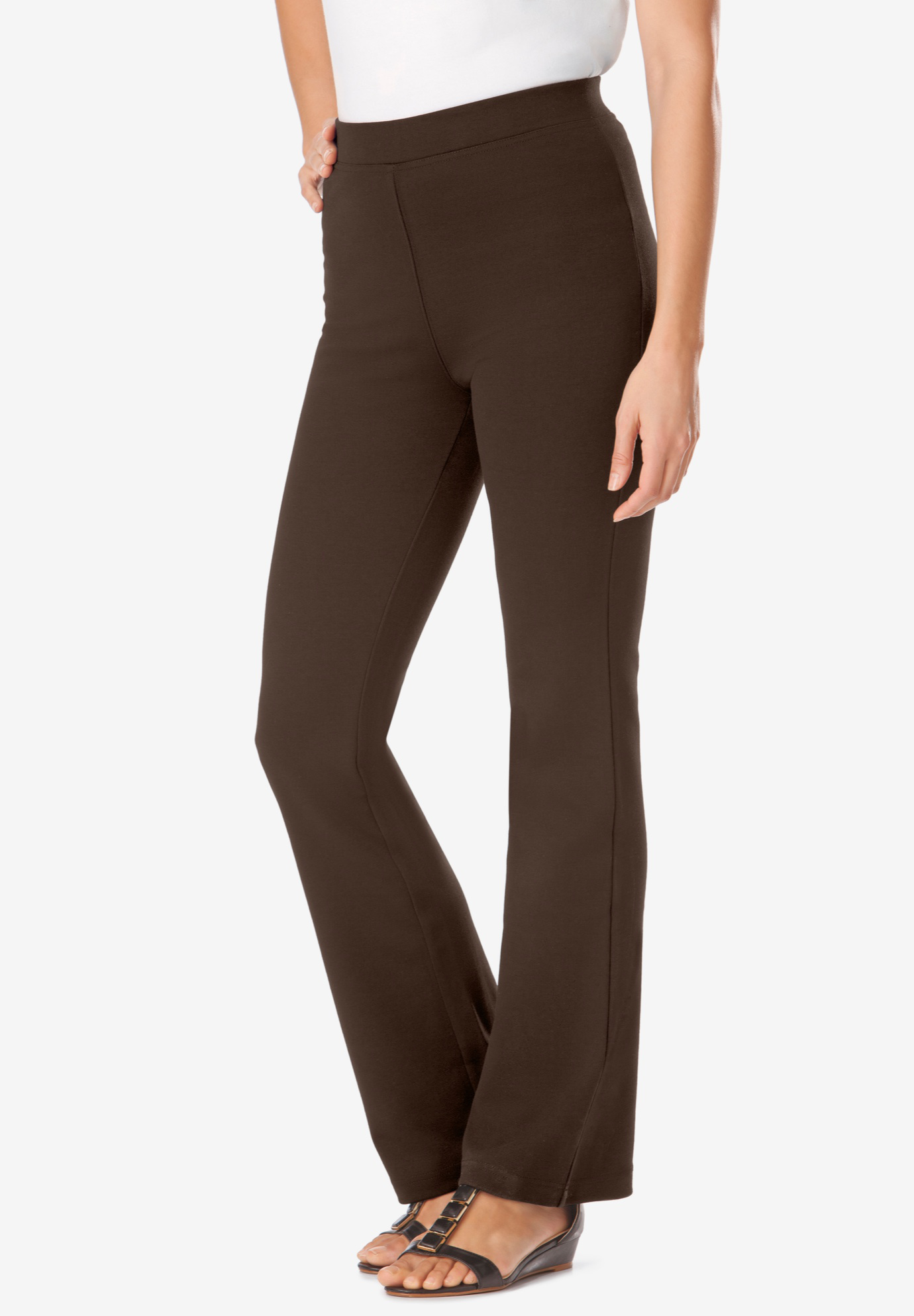 Bootcut Ponte Stretch Knit Pant Woman Within