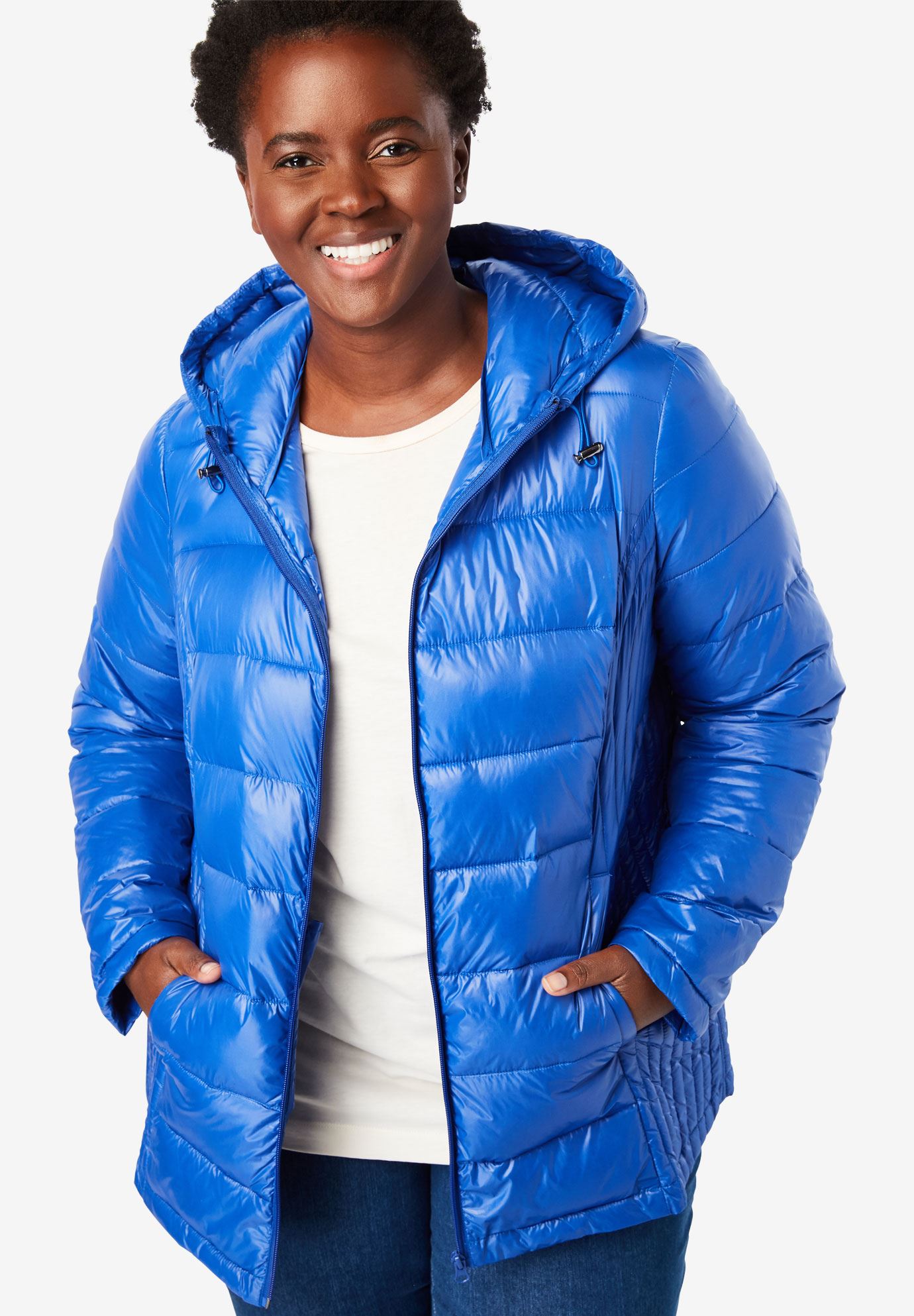 Packable Puffer Jacket Plus Size Puffer & Down Woman Within