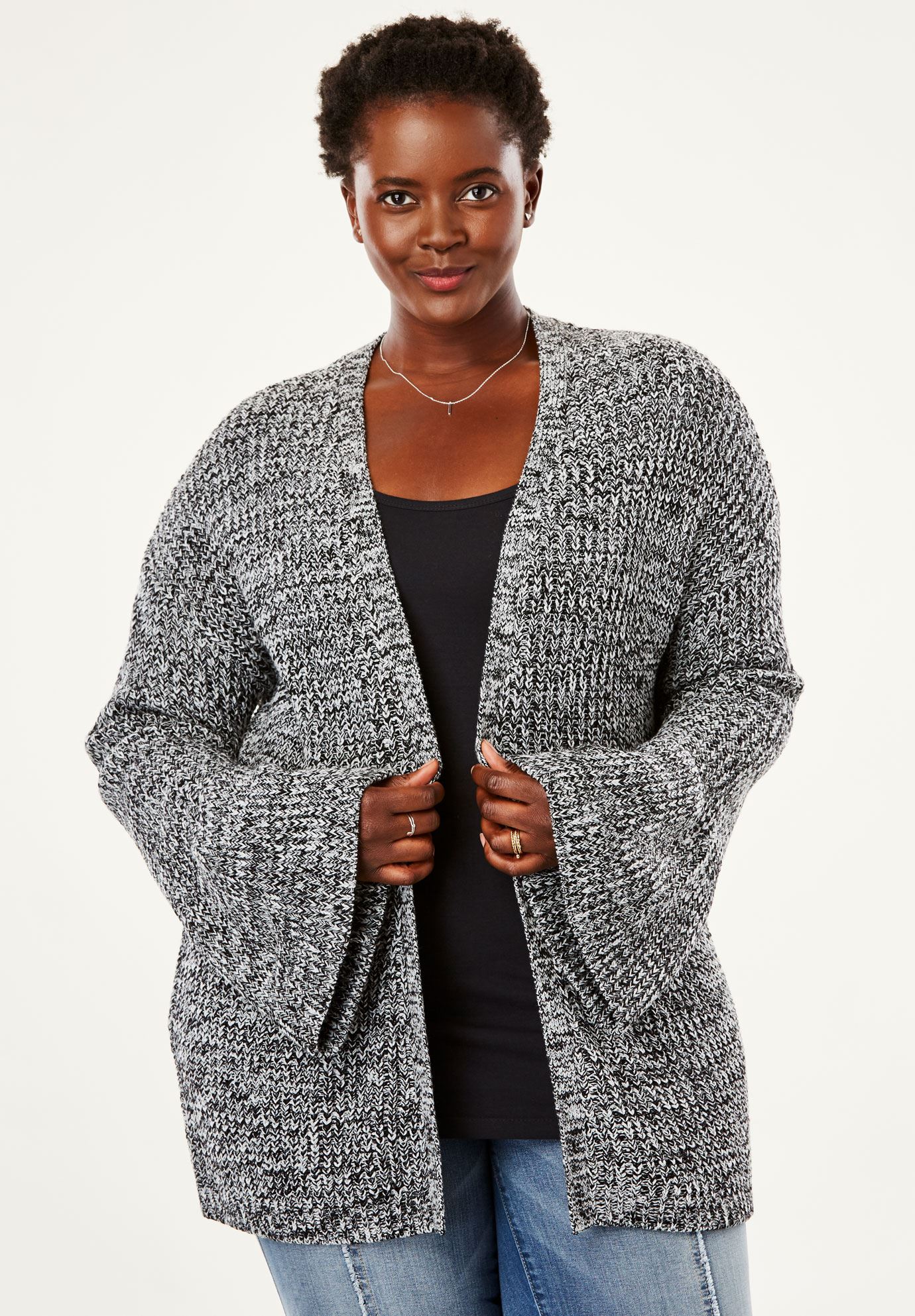 Bell Sleeve Cardigan by Chelsea Studio® | Woman Within