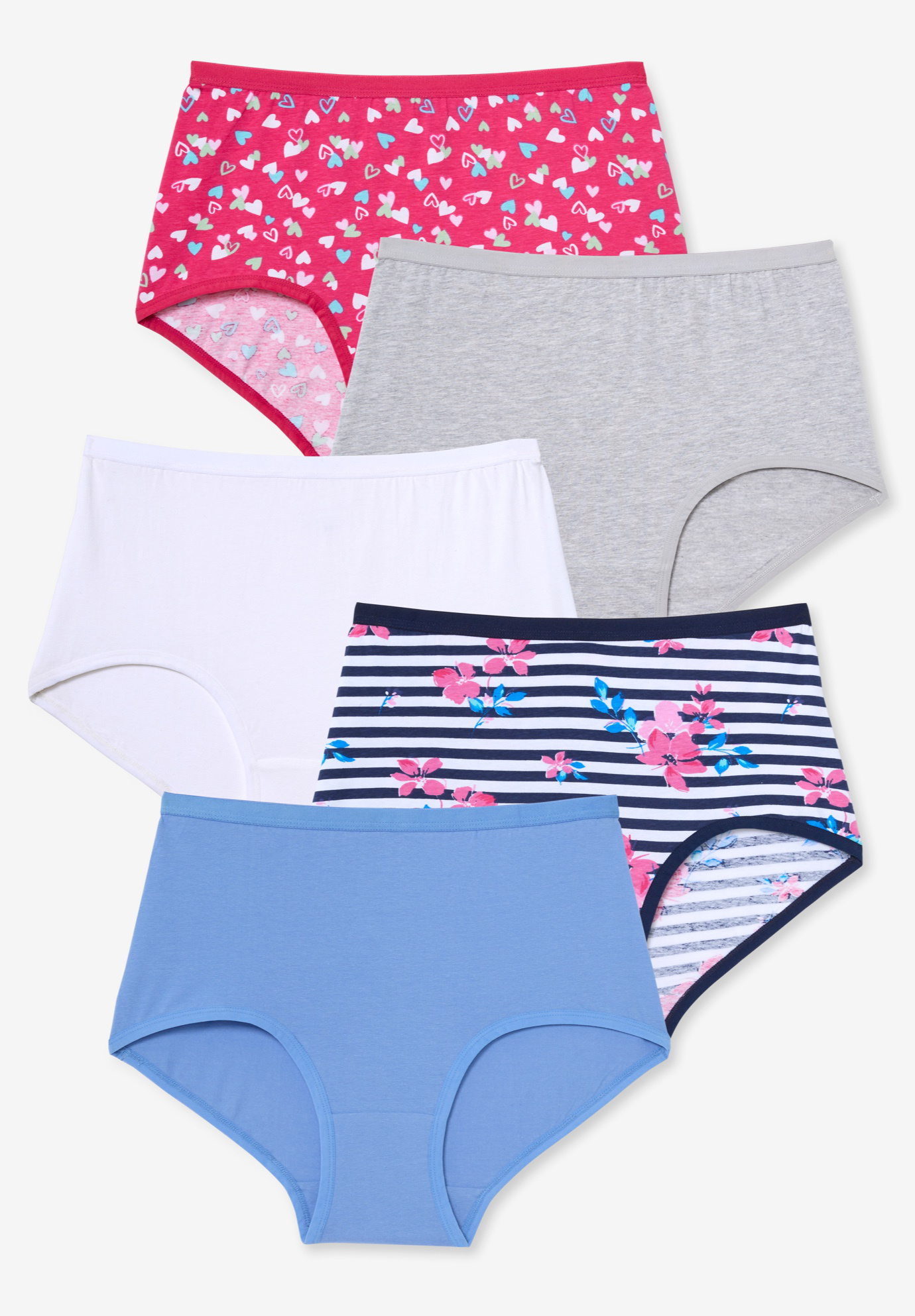 Comfort Choice Women's Plus Size Nylon Brief 10-Pack Underwear - 7