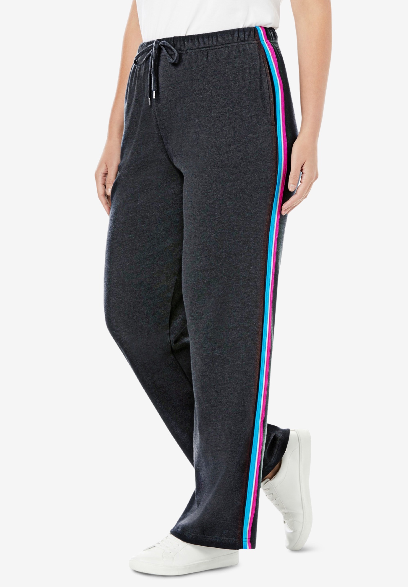 sporty trousers with side stripe