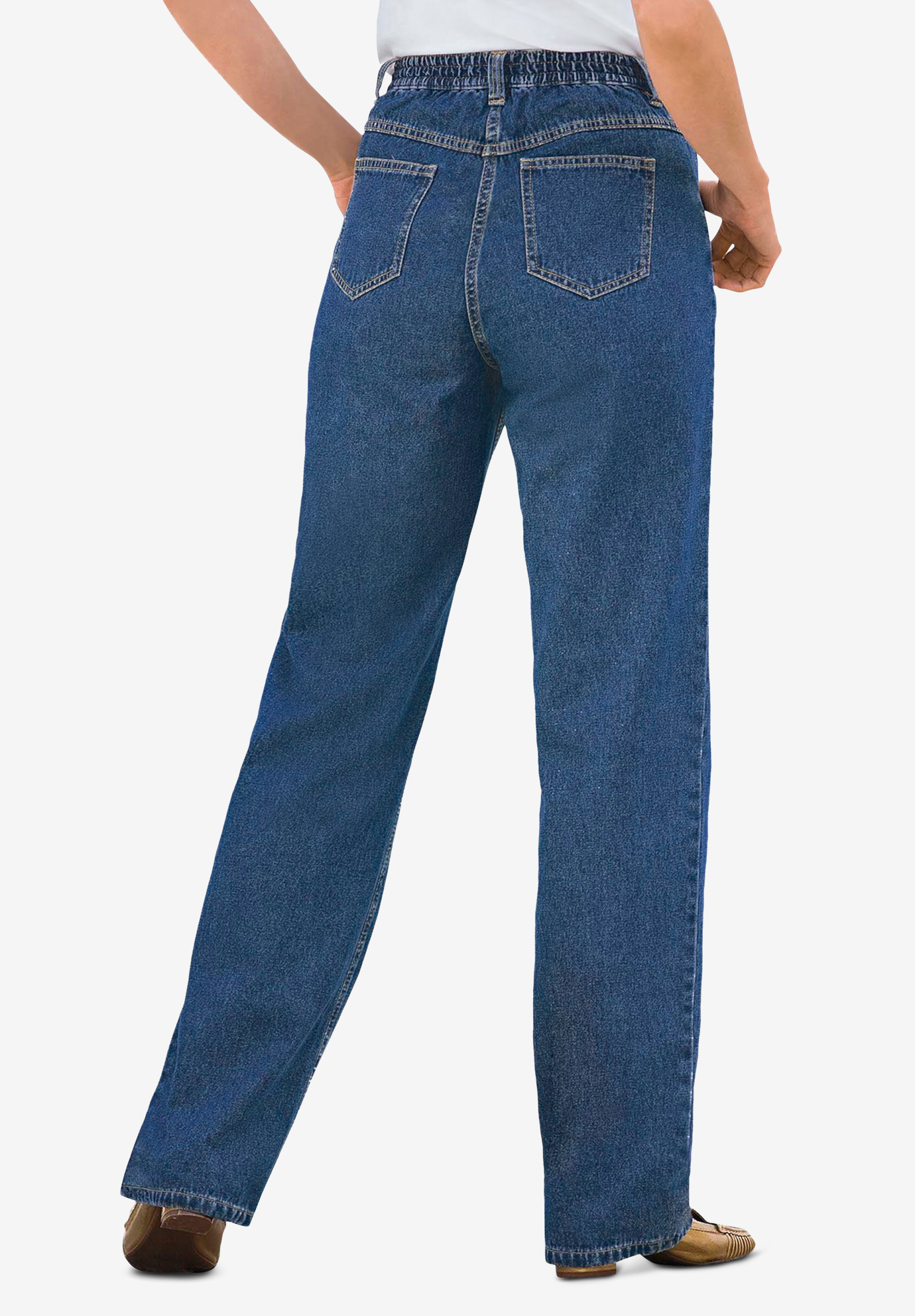 fitted straight leg jeans