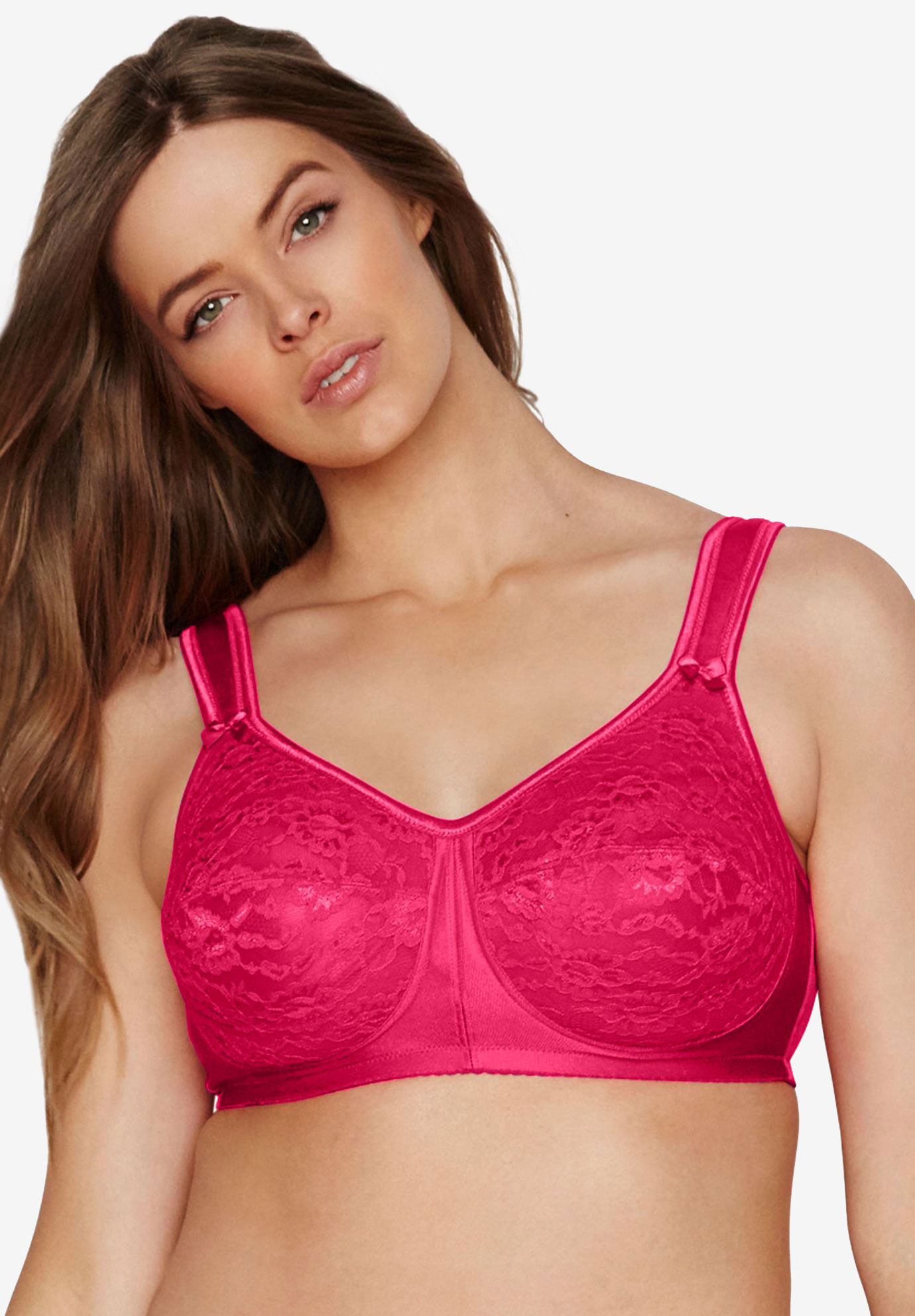 Easy Enhancer® Lace Wireless Bra By Comfort Choice® Plus Size Intimates Woman Within 
