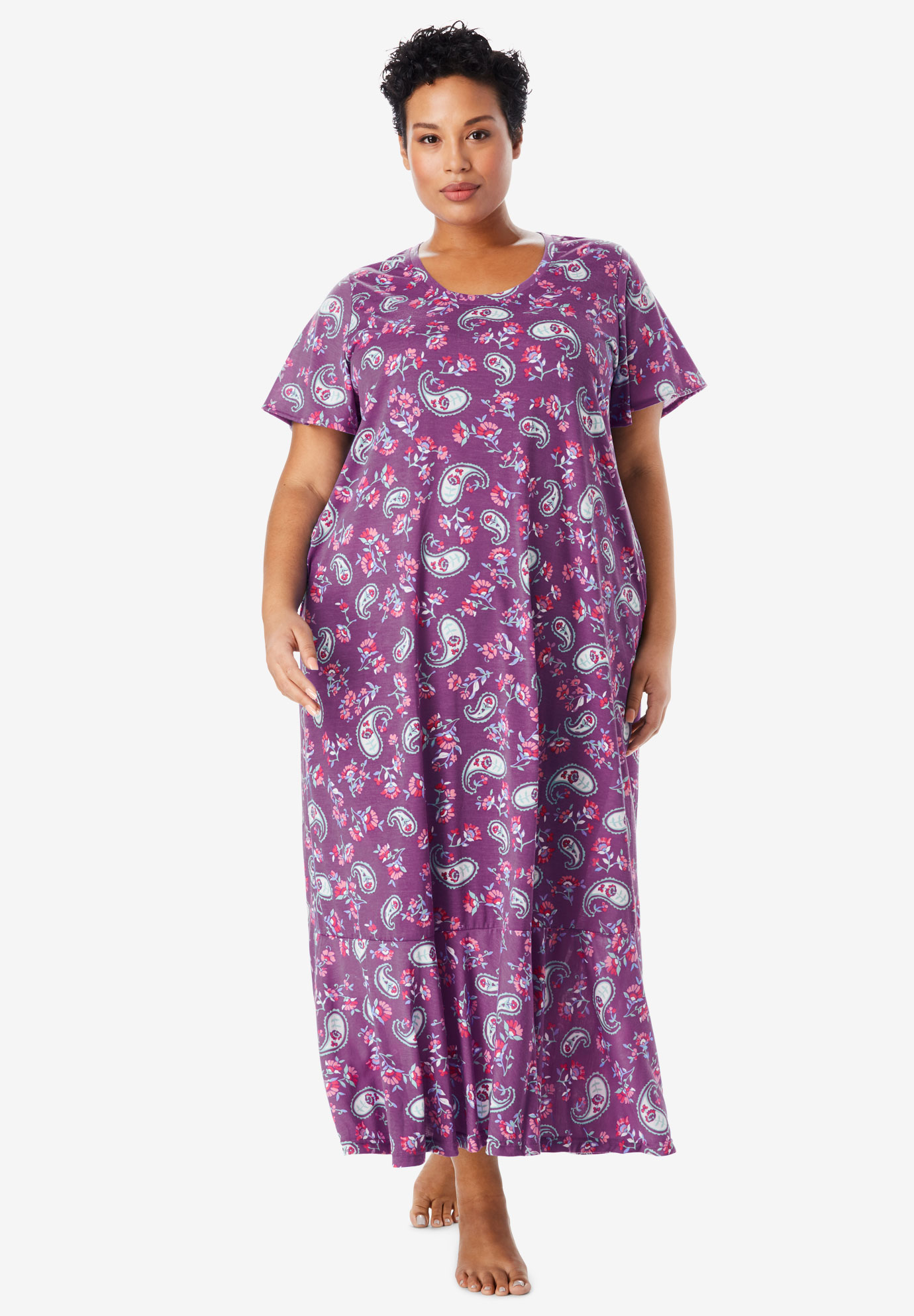Cool Dreams Flounced Nightgown by Only Necessities®| Plus Size Sleep ...