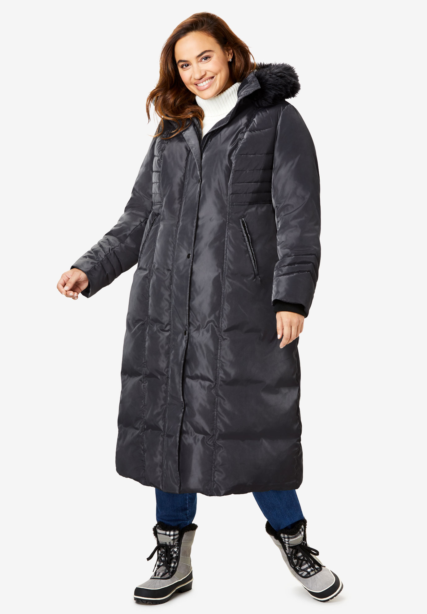 Long Hooded Puffer Coat | Woman Within