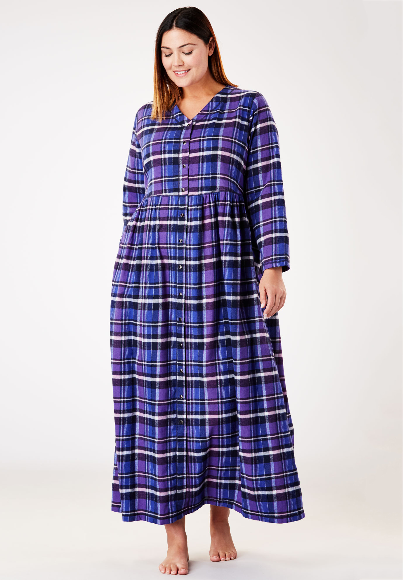Flannel Plaid Lounger by Only Necessities® | Plus Size Petites | Woman Within