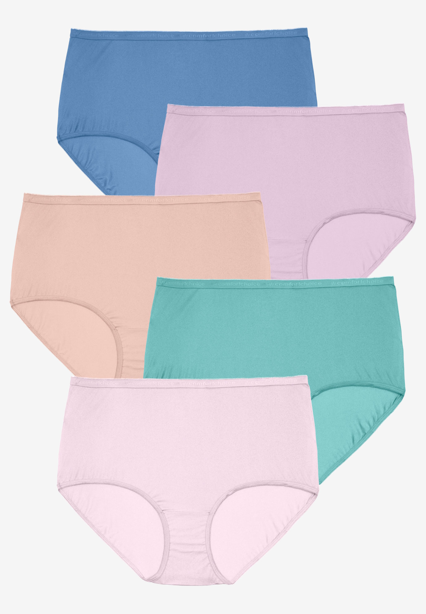 5 Pack Nylon Full Cut Brief Woman Within 0959