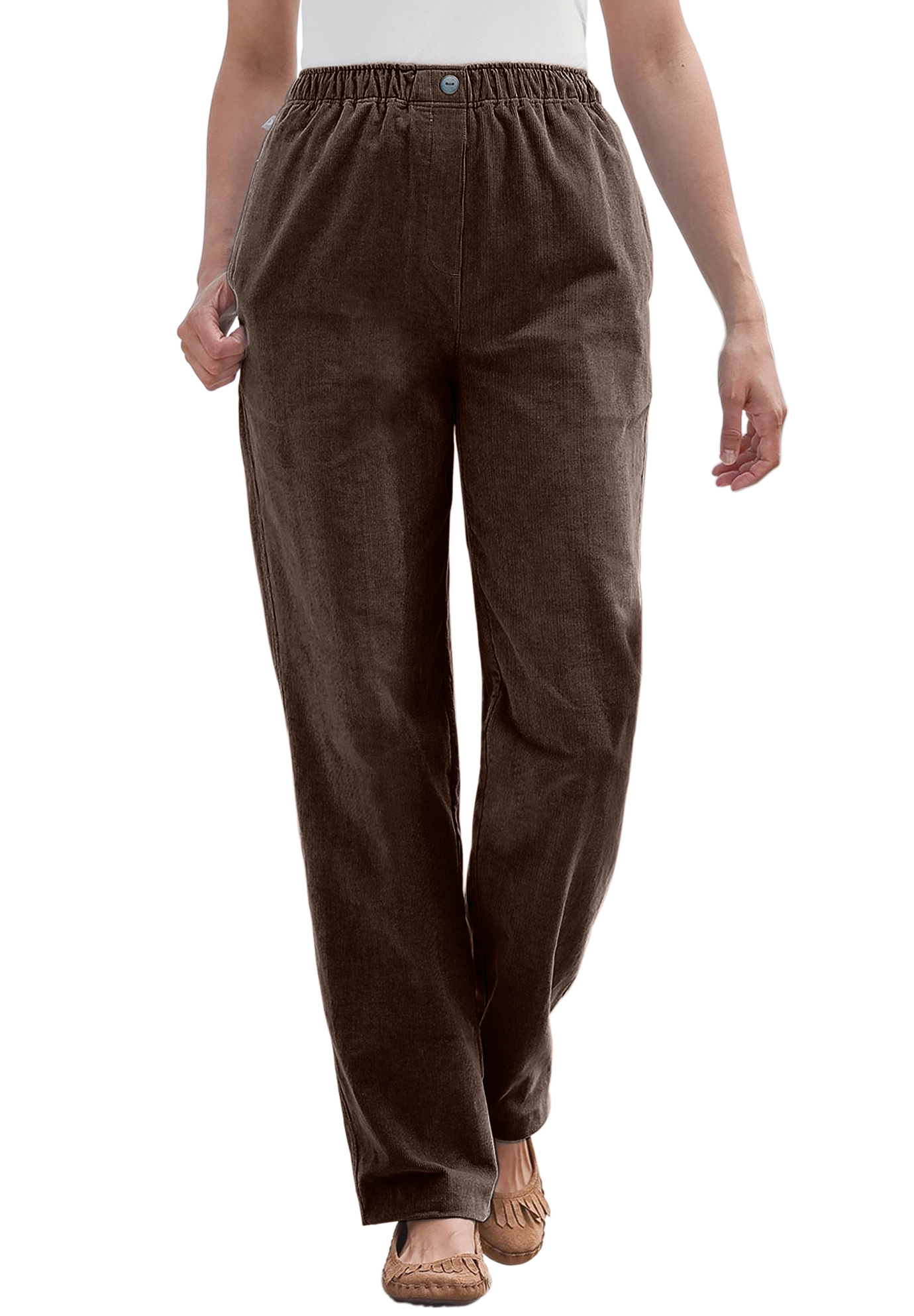 corduroy pants with elastic waistband