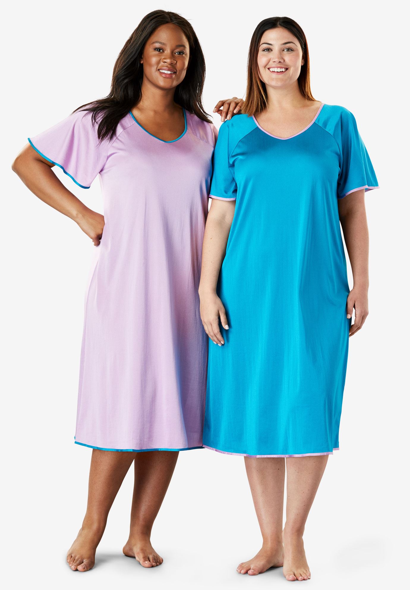2-Pack Nightgown Set by Only Necessities® | Plus Size Nightgowns