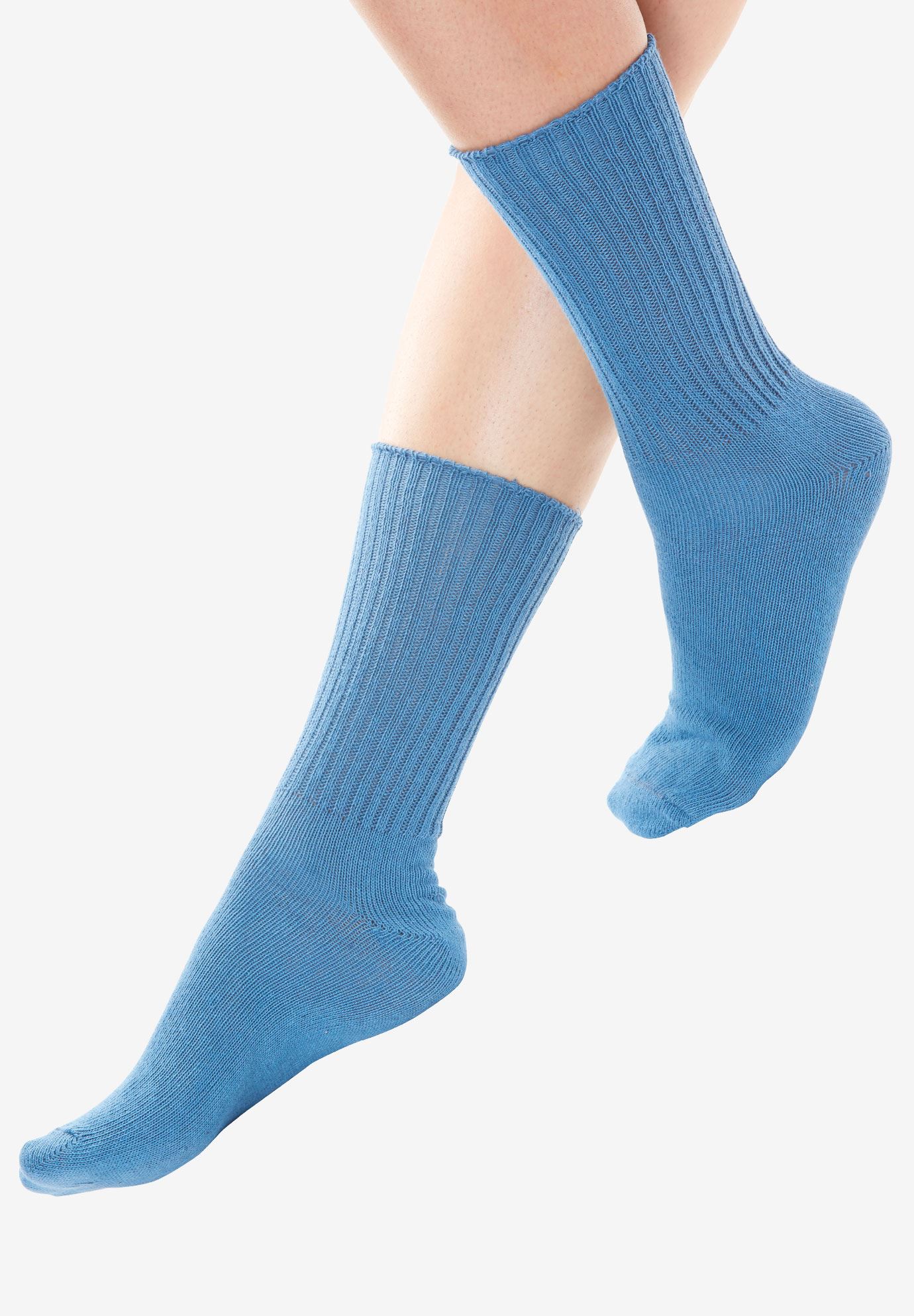 Comfort Choice® Rib-Knit Sock 6-Pack | Plus Size Hosiery & Socks ...