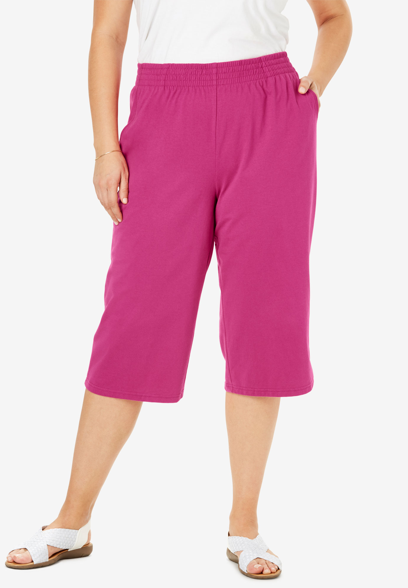 Jersey Knit Capri Pant | Plus Size Capris | Woman Within
