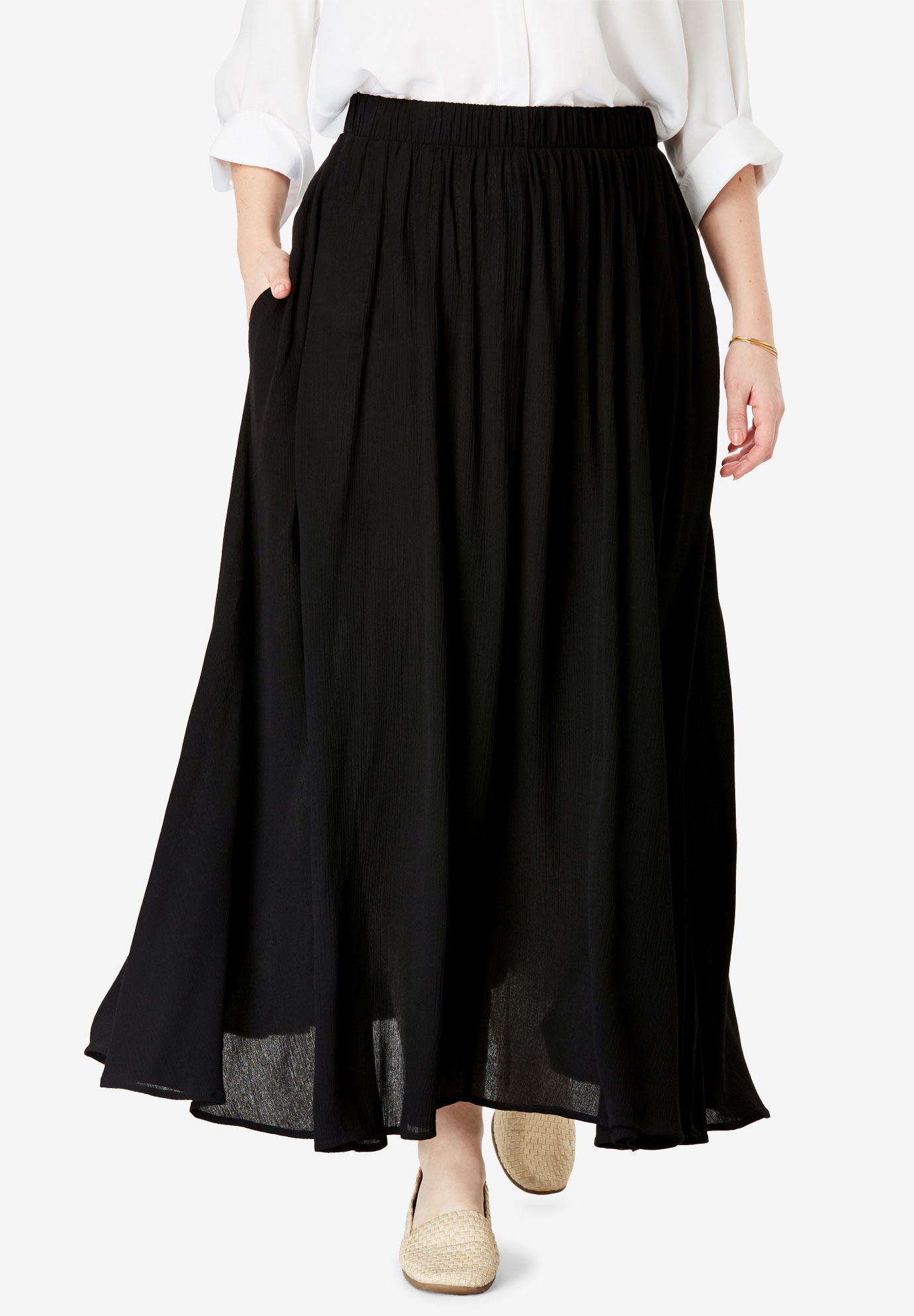 Maxi Crinkle Skirt | Woman Within