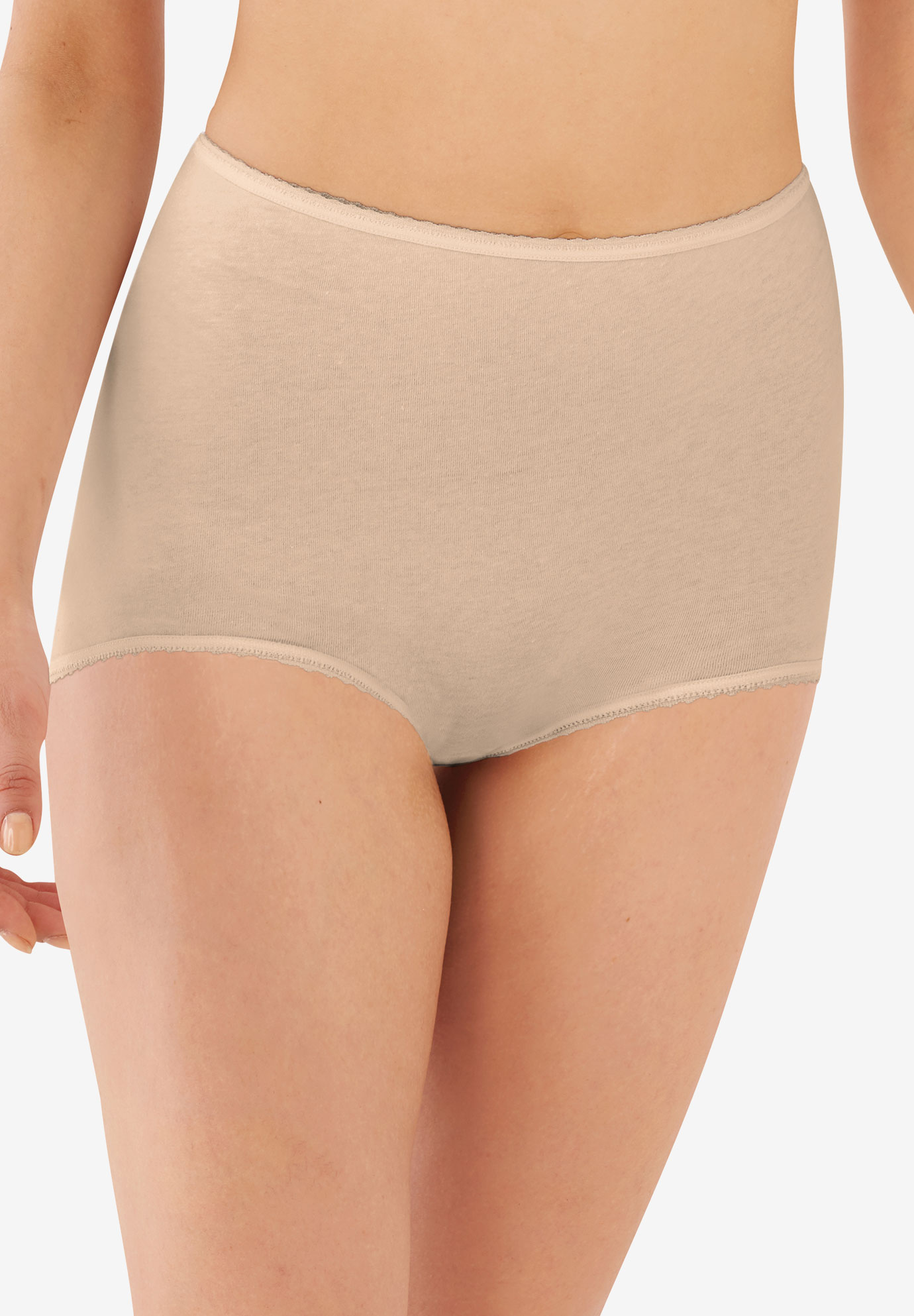 Women's Bali A332 Cool Cotton Skimp Skamp Brief Panty - 3 Pack (3