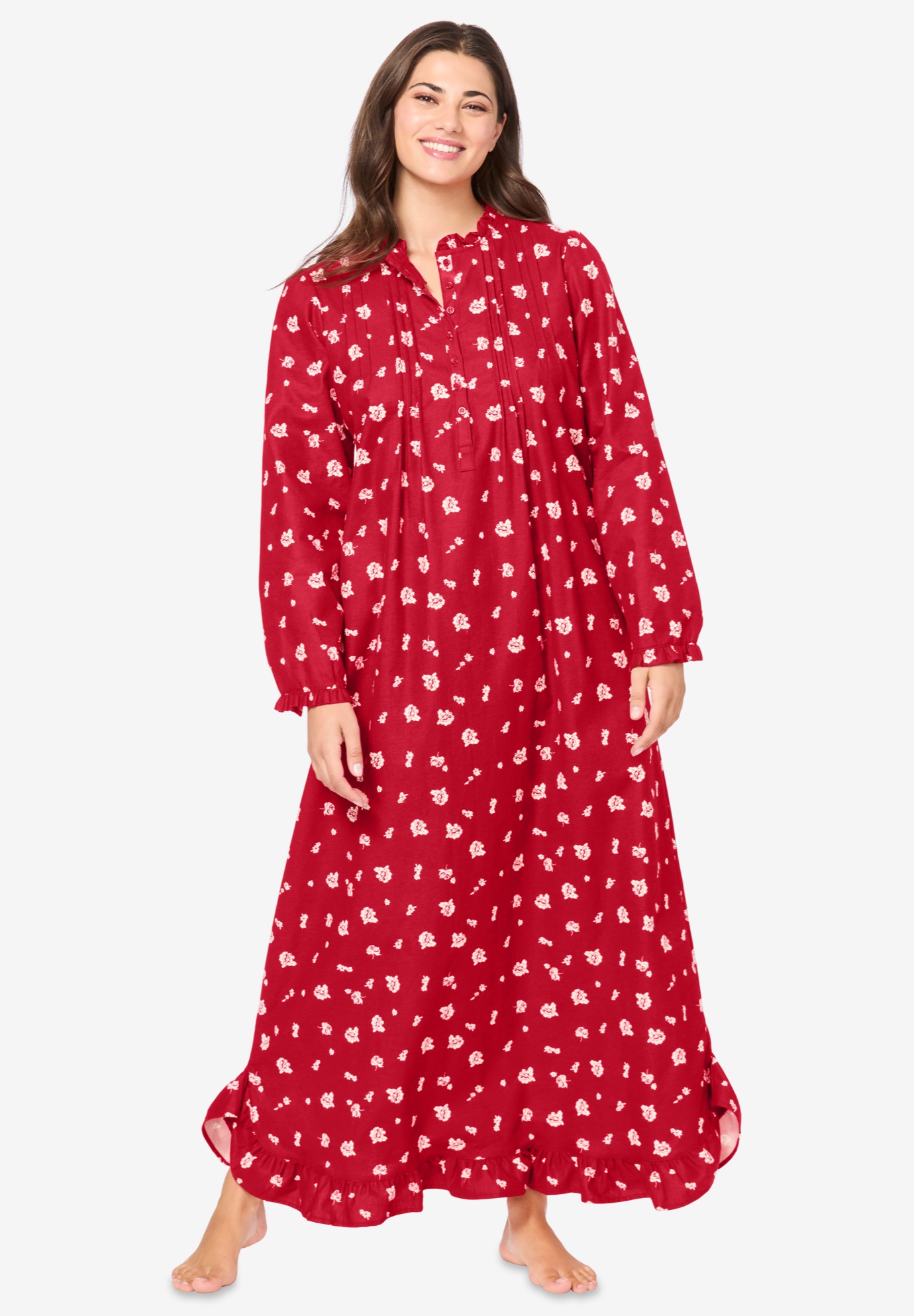 Long Flannel Nightgown | Woman Within